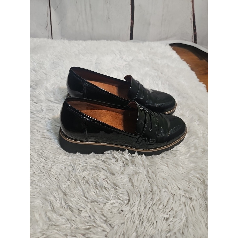 Vionic Cheryl Patent Leather Penny Loafers Black Shoes Women's EU 39 US 8 - Picture 4 of 10